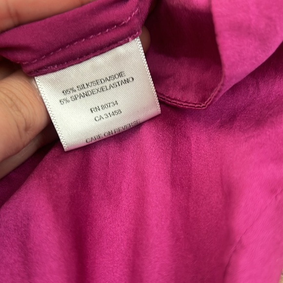 BCBGMaxAzria 90s Silk Pink Ruffle Classy Y2K Halter Top Blouse Size XXS - Picture 7 of 7